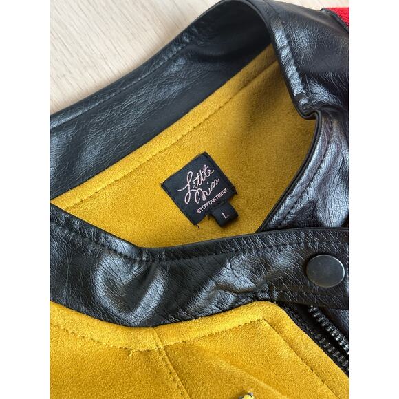 RARE! Custom Rumi Yellow Leather Cosplay Suede and Leather Jacket - Size L - Picture 12 of 12